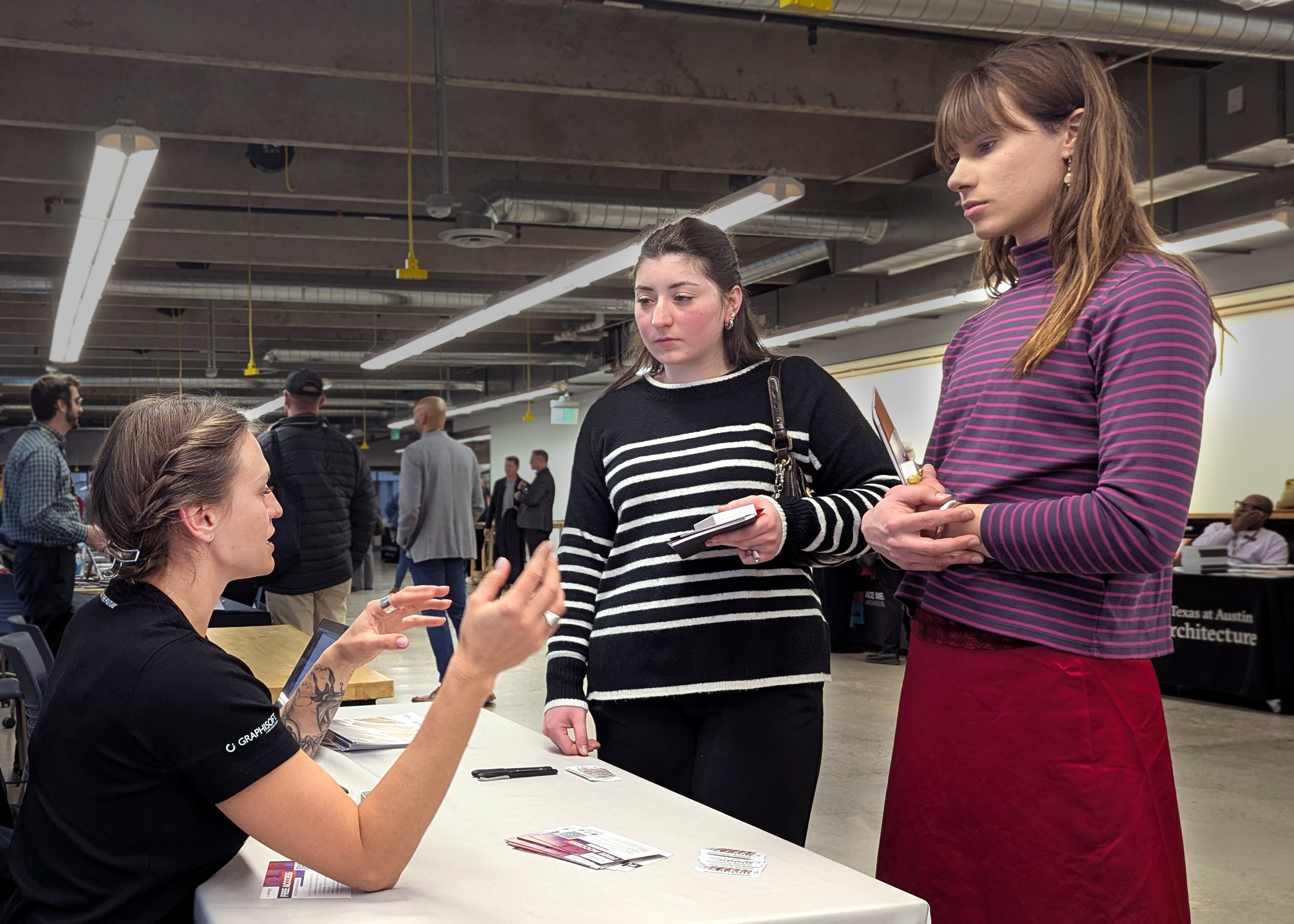 Maria Kalashnikova of Graphisoft discussing Archicad with students