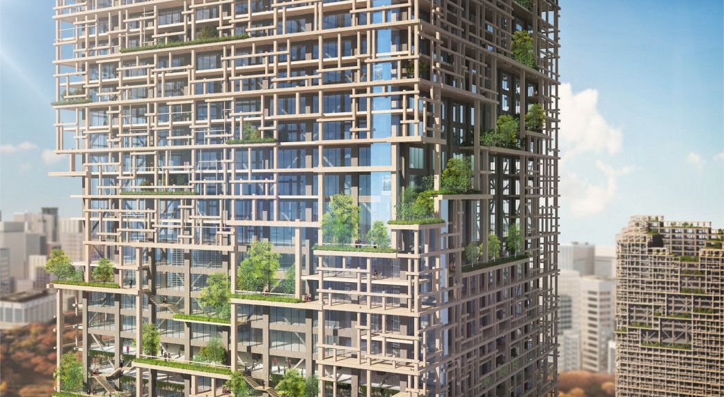 concept of the future: the w350 in tokyo completely constructed with wood