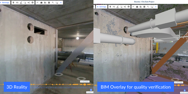 Reality vs BIM overlay